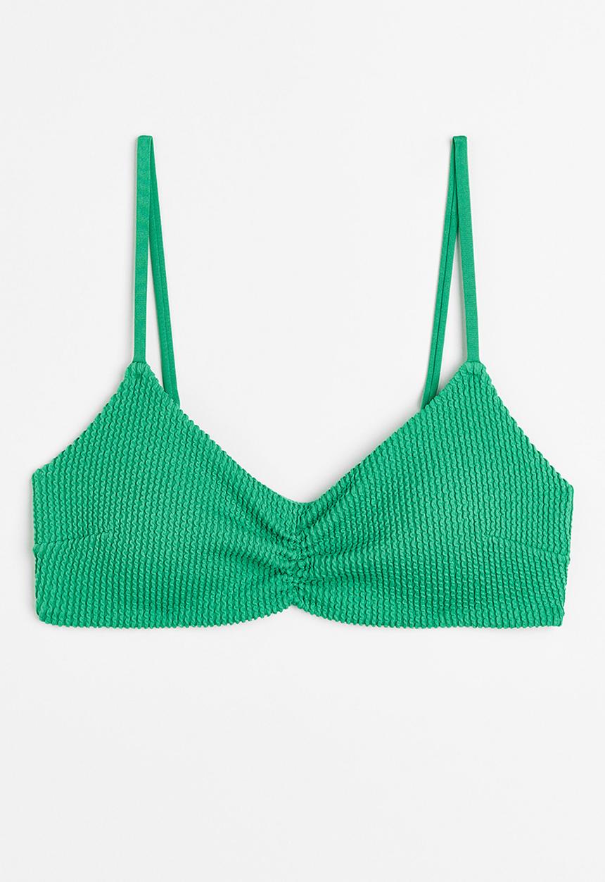 H&M - Padded bikini top - green