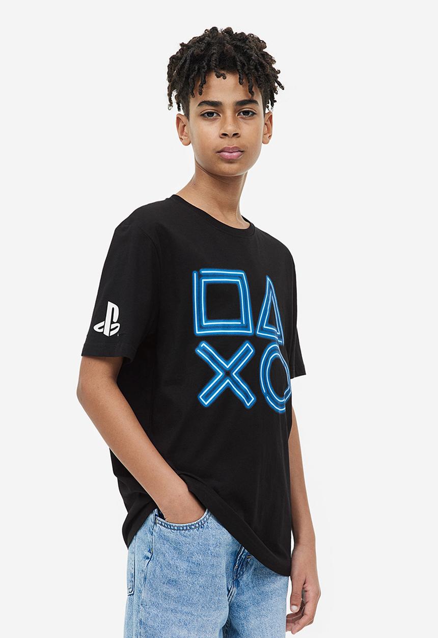 H&M - Printed T-shirt - black playstation 