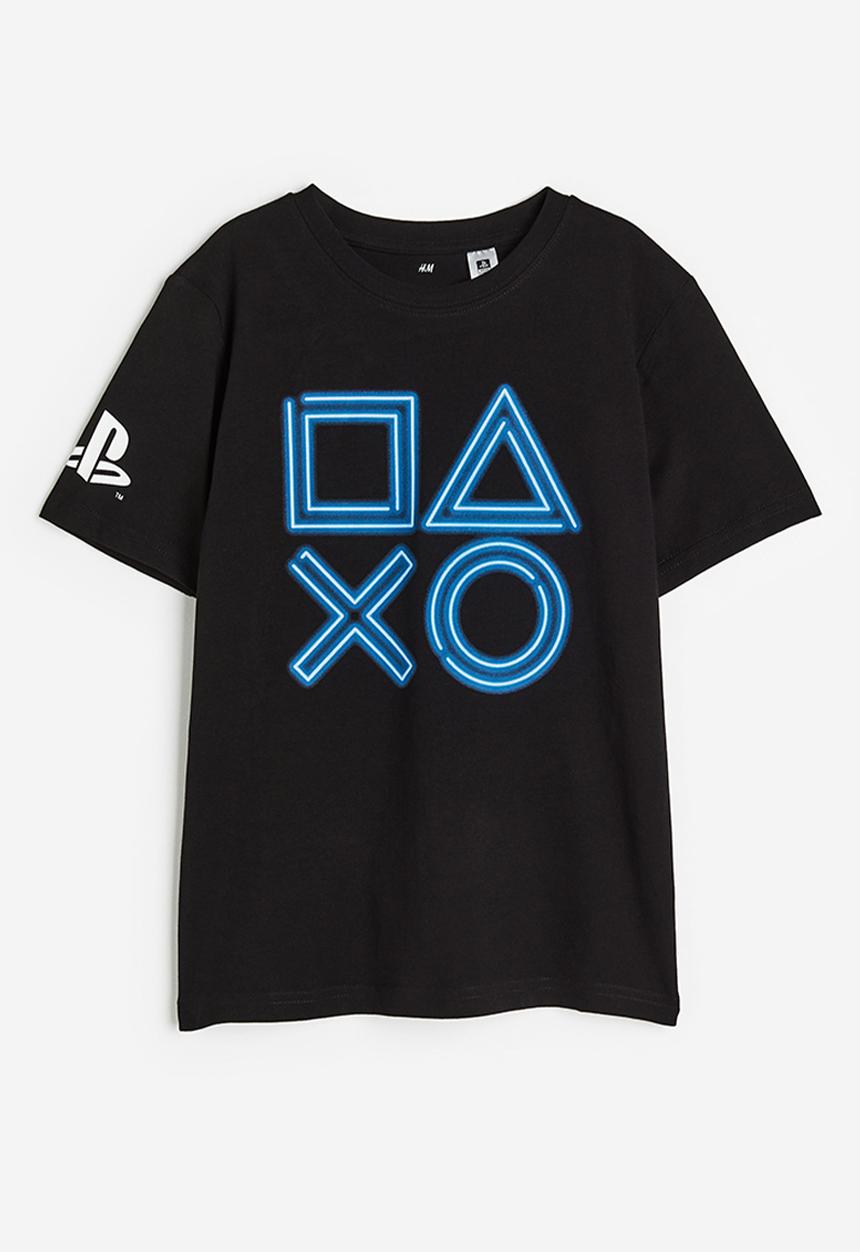 H&M - Printed T-shirt - black playstation 