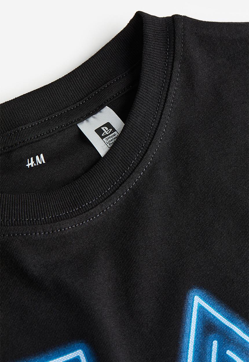 H&M - Printed T-shirt - black playstation 