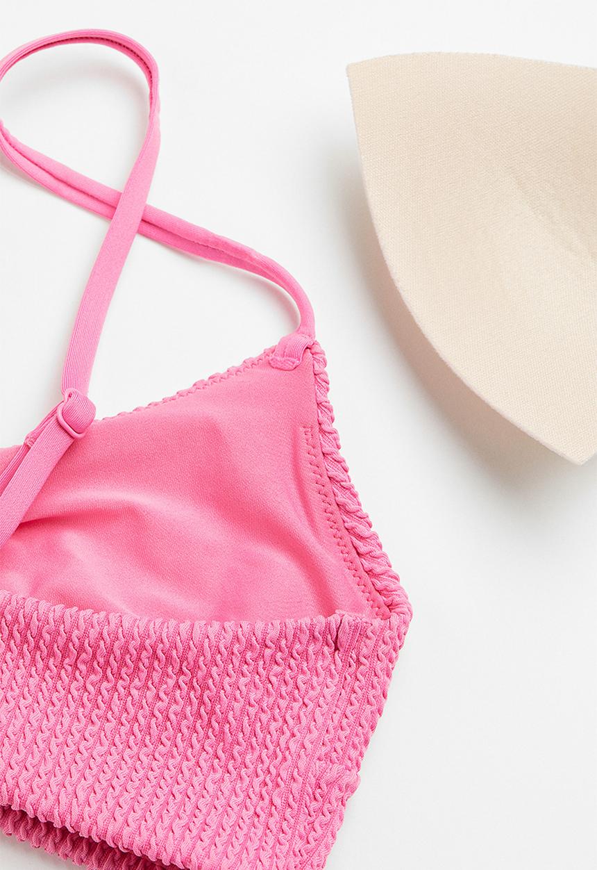H&M - Padded bikini top - pink