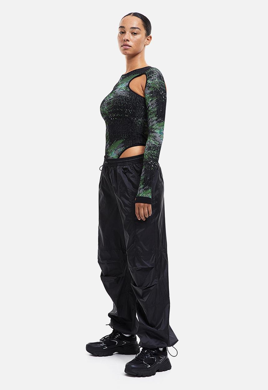 H&M - Water-repellent parachute trousers - black