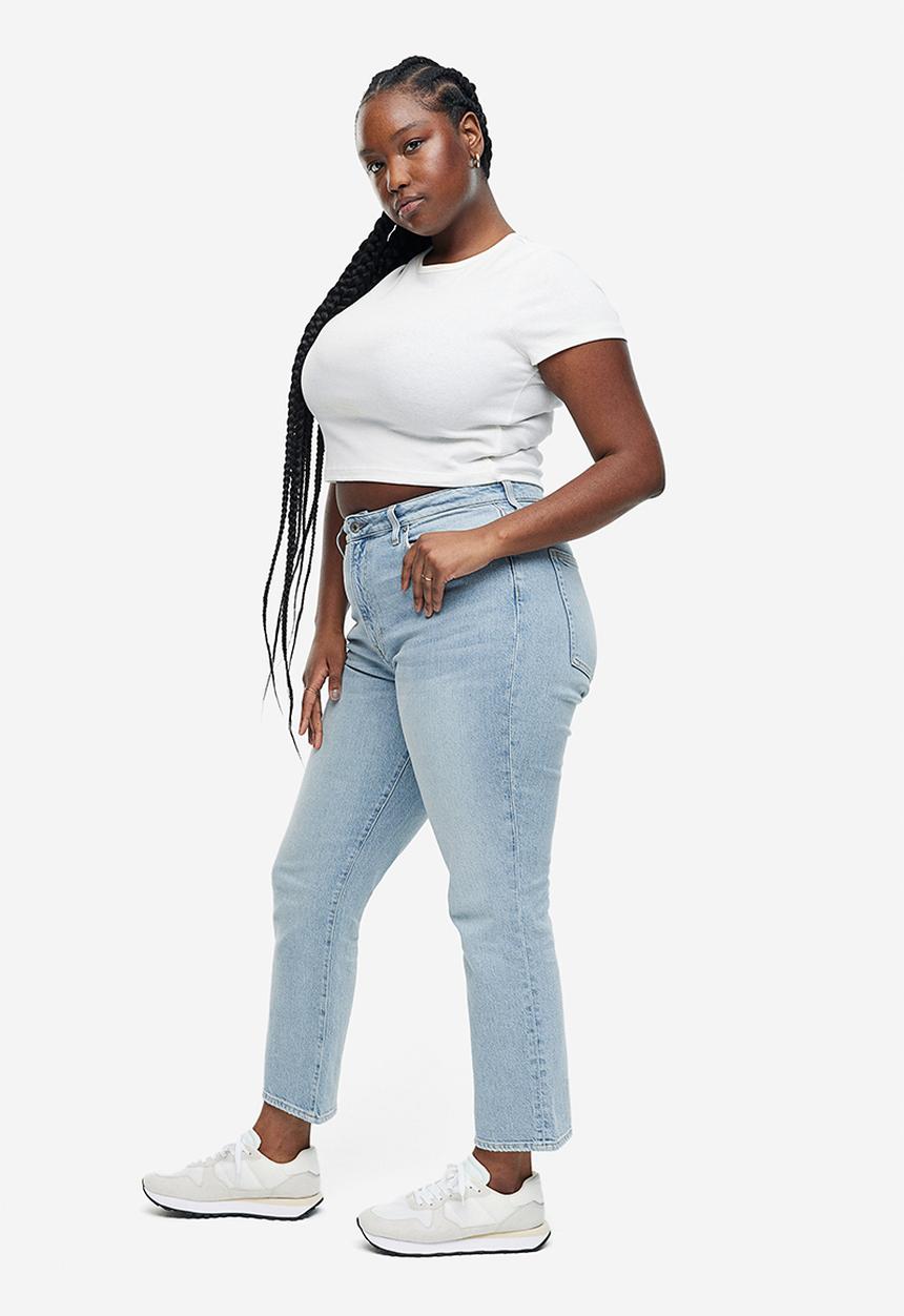 H&M - Curvy fit vintage mom ultra high jeans - light denim blue