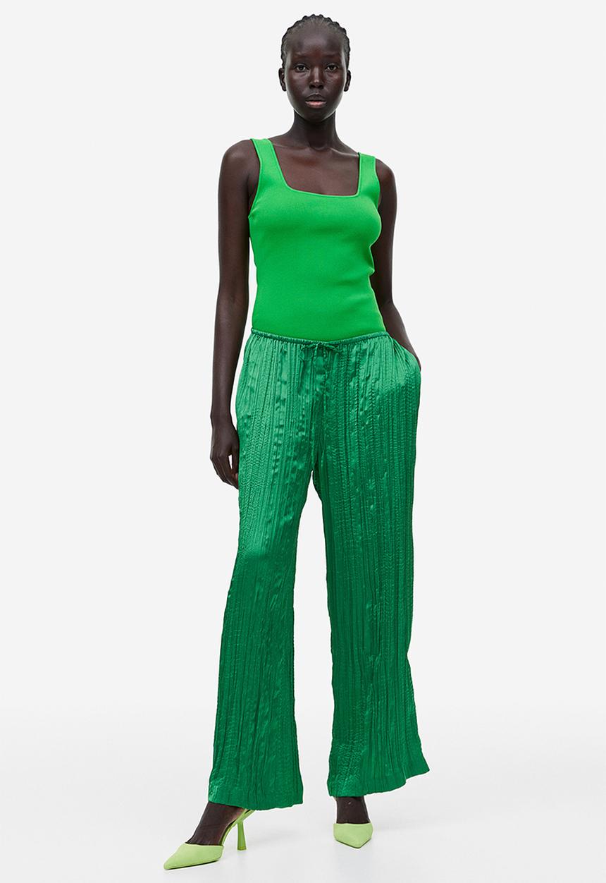 H&M - Ribbed vest top - green