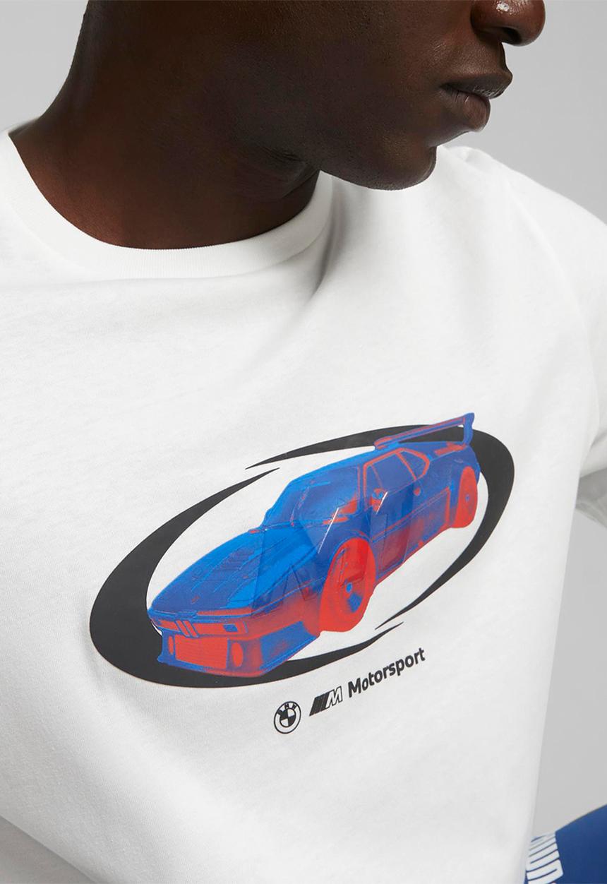 PUMA - BMW mms statement car graphic tee - white 