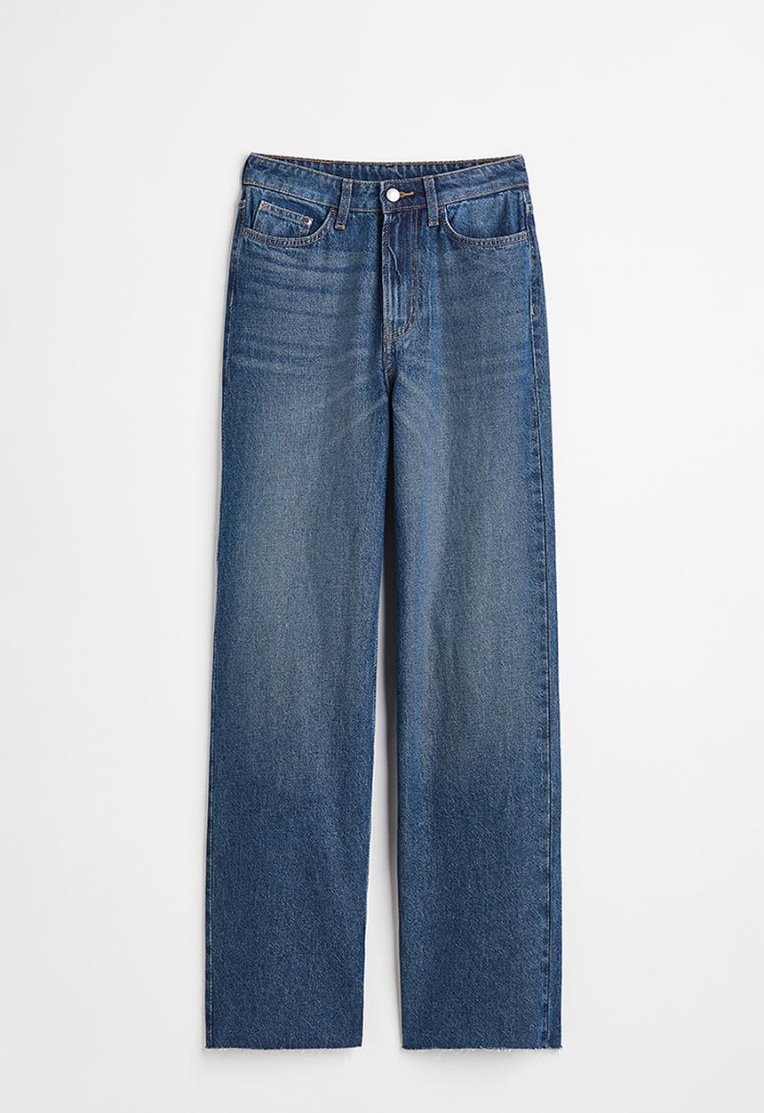 H&M - Wide ultra high jeans - denim blue