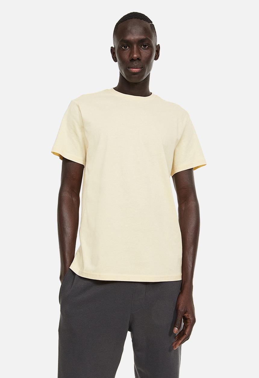 H&M - Regular fit round-neck t-shirt - yellow