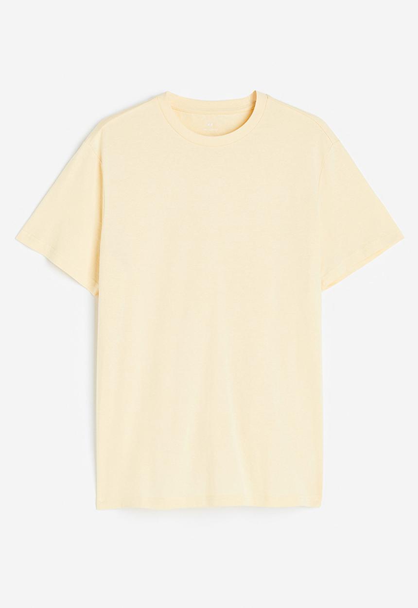 H&M - Regular fit round-neck t-shirt - yellow