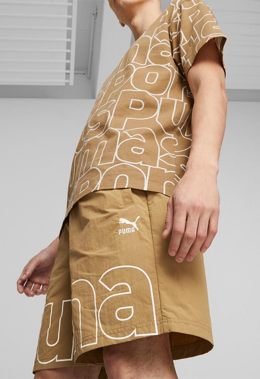 PUMA - Puma team shorts 8" wv - brown 