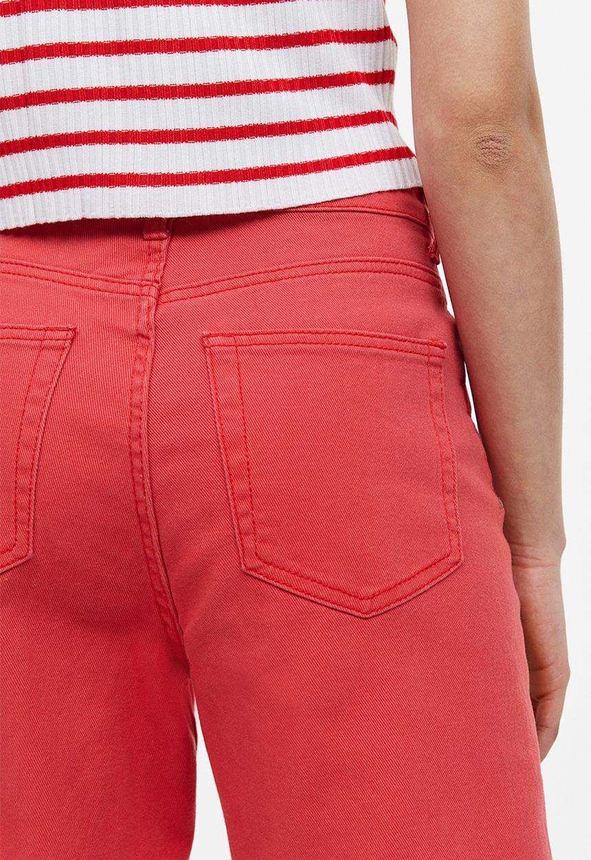 H&M - Wide twill trousers - red