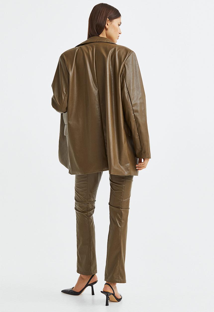 H&M - Oversized single-breasted blazer - brown