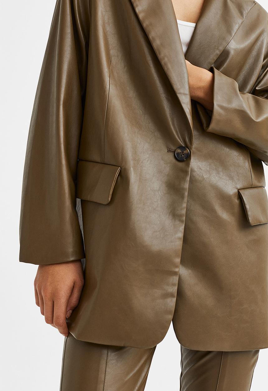 H&M - Oversized single-breasted blazer - brown