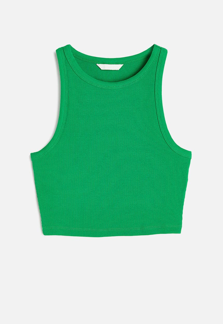 H&M - Cropped vest top - green