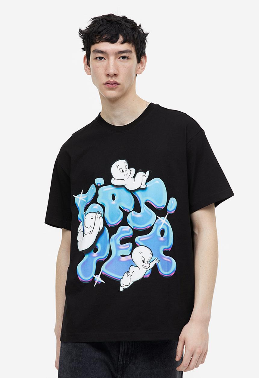 H&M - Relaxed fit t-shirt - black,multi