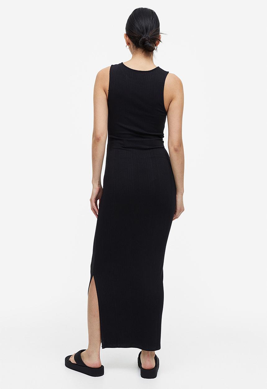 H&M - Mama ribbed dress - black