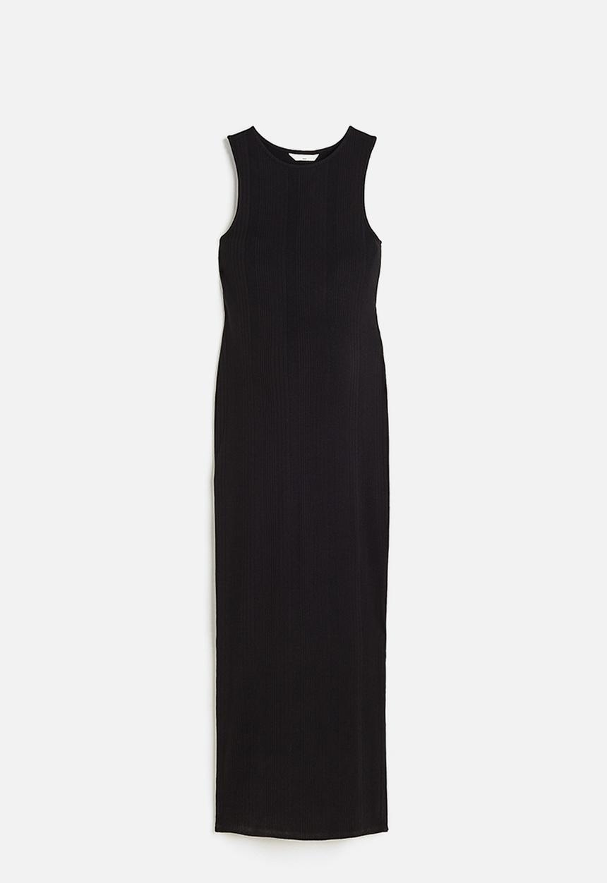 H&M - Mama ribbed dress - black