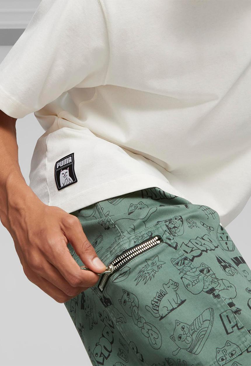 PUMA - Puma x ripndip aop twill pants - green