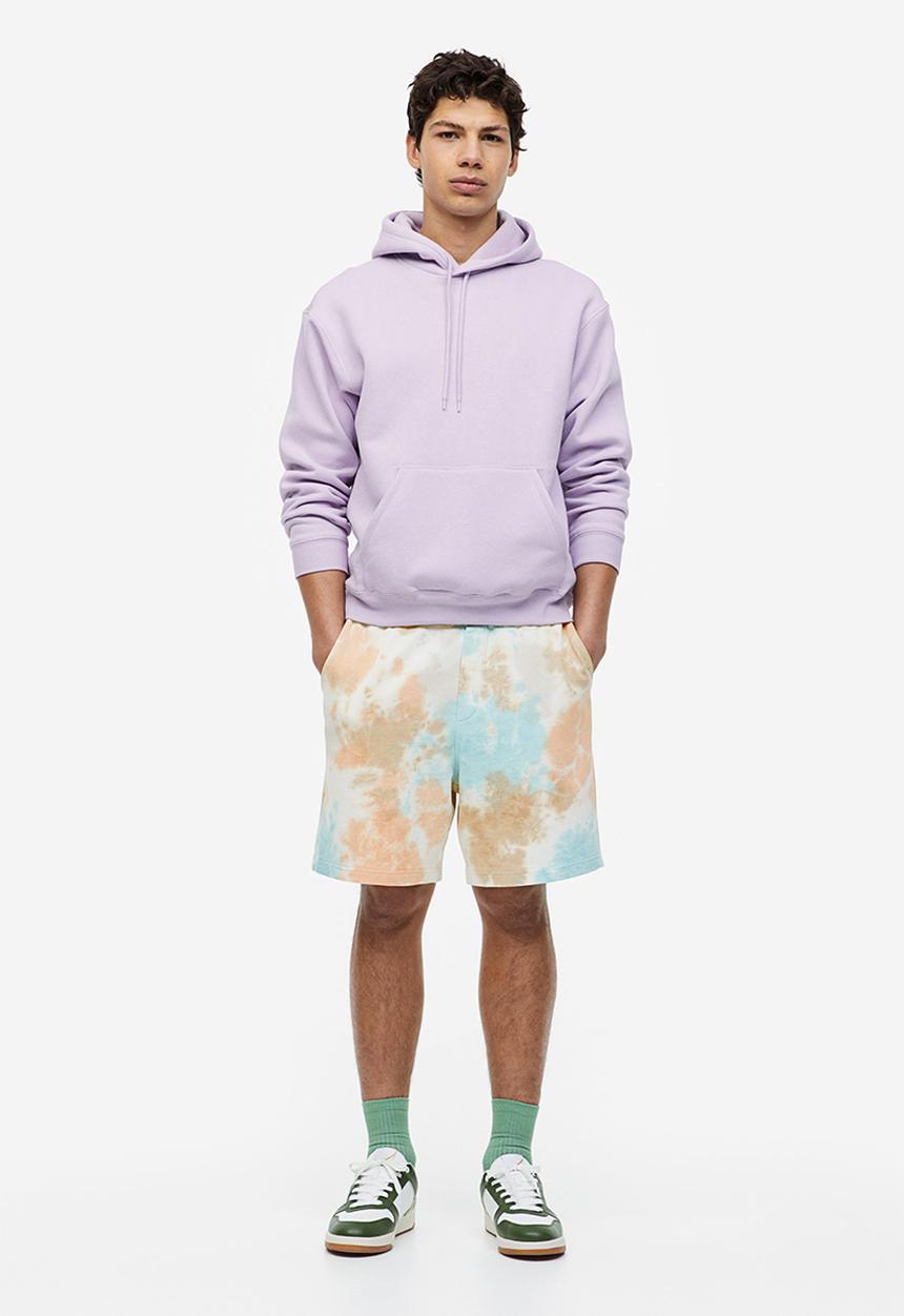 H&M - Relaxed fit printed sweatshorts - multi,turquoise