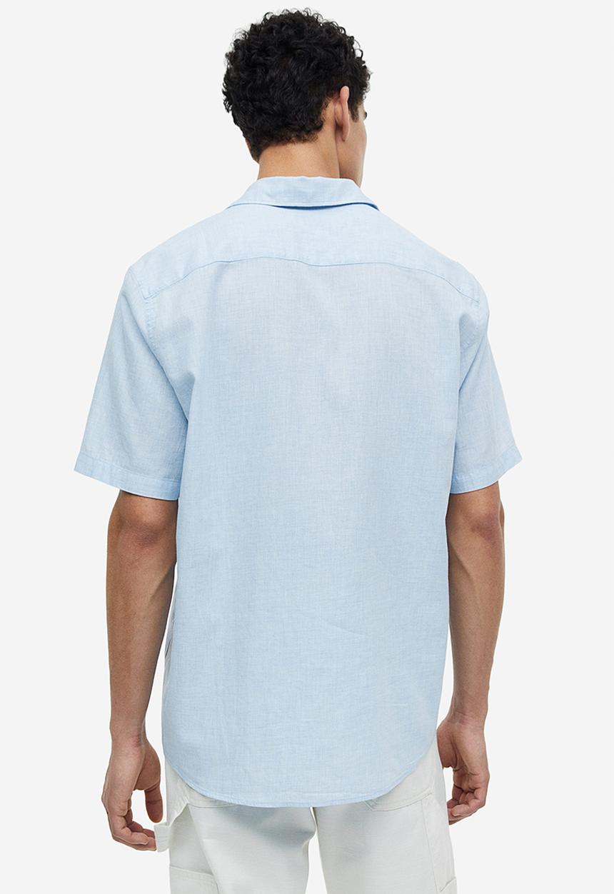 H&M - Regular fit short-sleeved shirt - blue