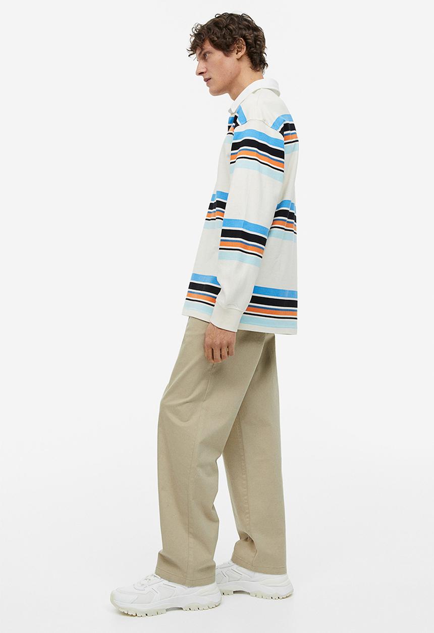 H&M - Relaxed fit rugby shirt - multi,white
