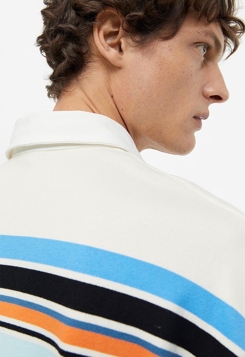 H&M - Relaxed fit rugby shirt - multi,white