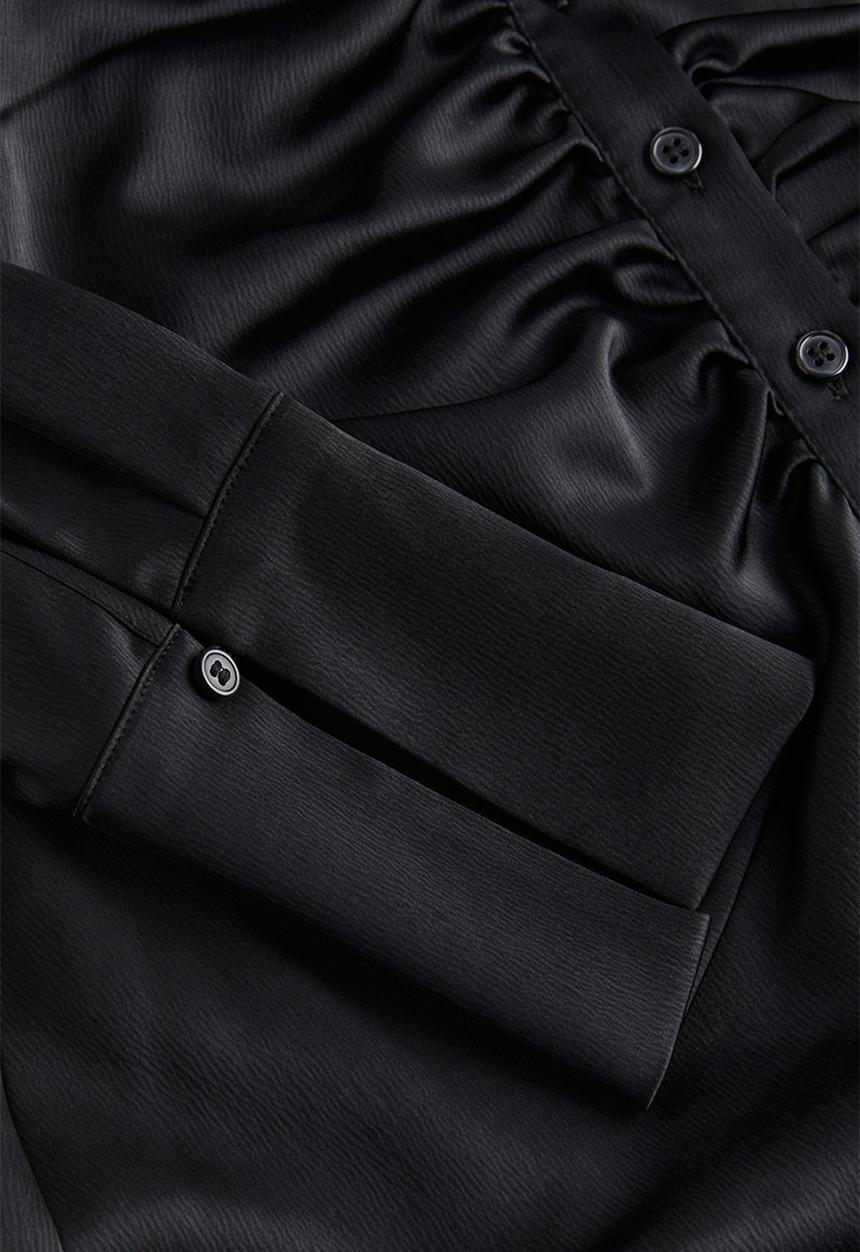 H&M - Draped crêpe dress - black