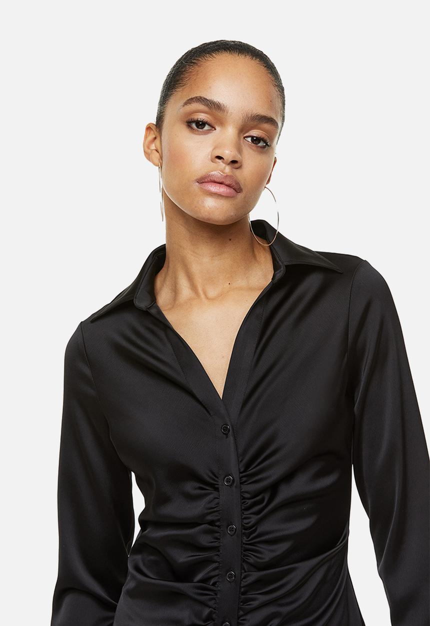 H&M - Draped crêpe dress - black