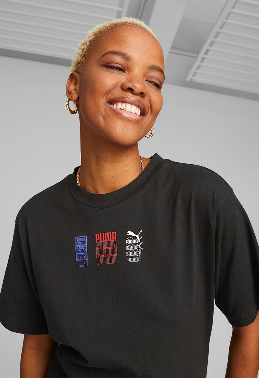 PUMA - Classics gen. puma graphic tee - puma black