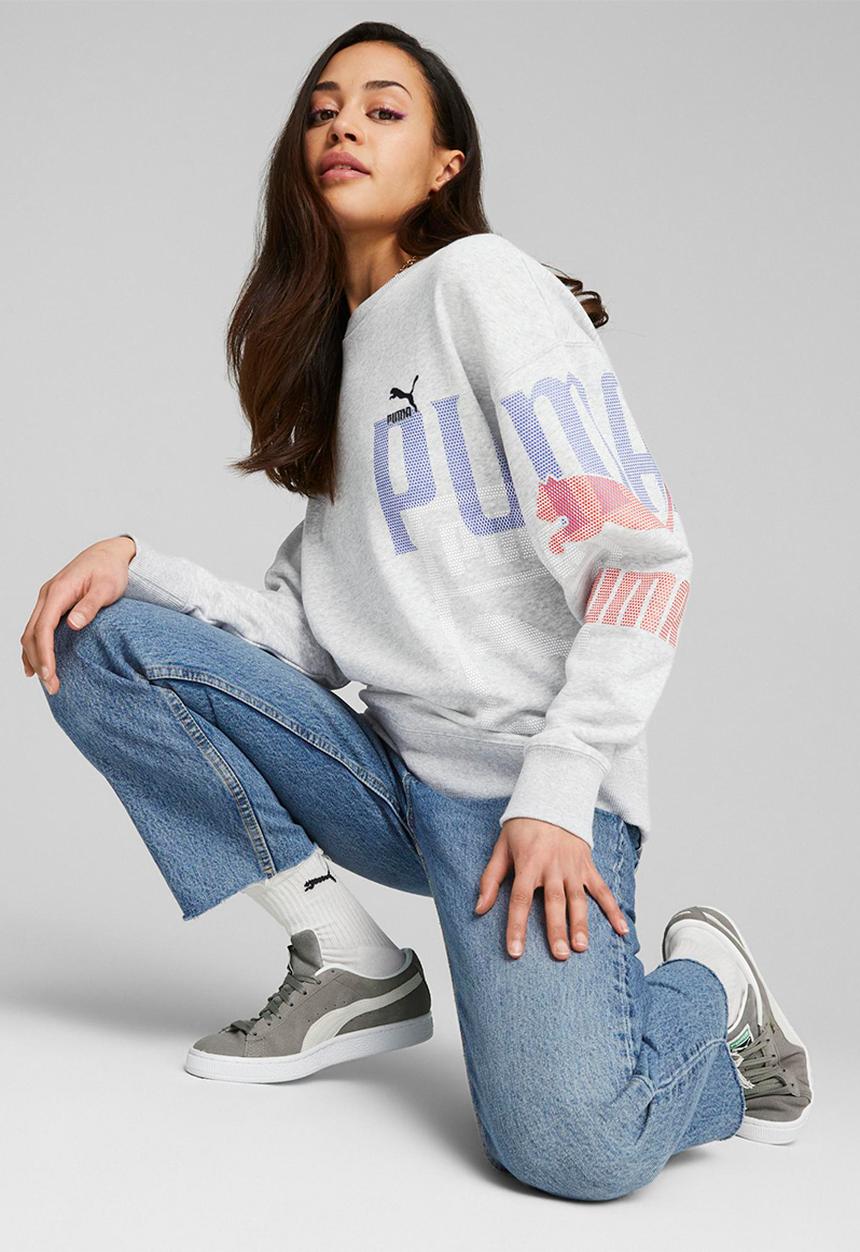 PUMA - Classics gen. puma crew tr - light gray heather