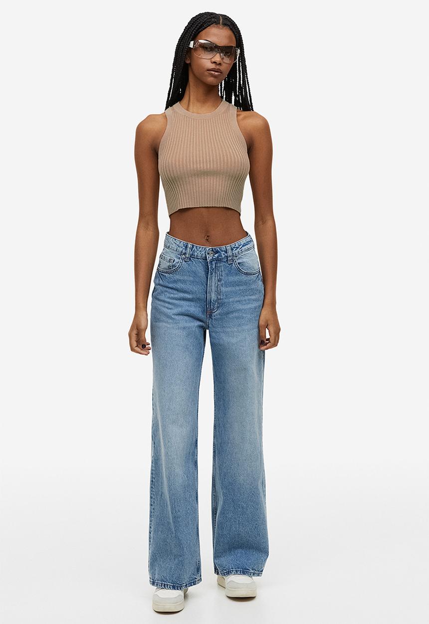 H&M - Rib-knit vest top - beige