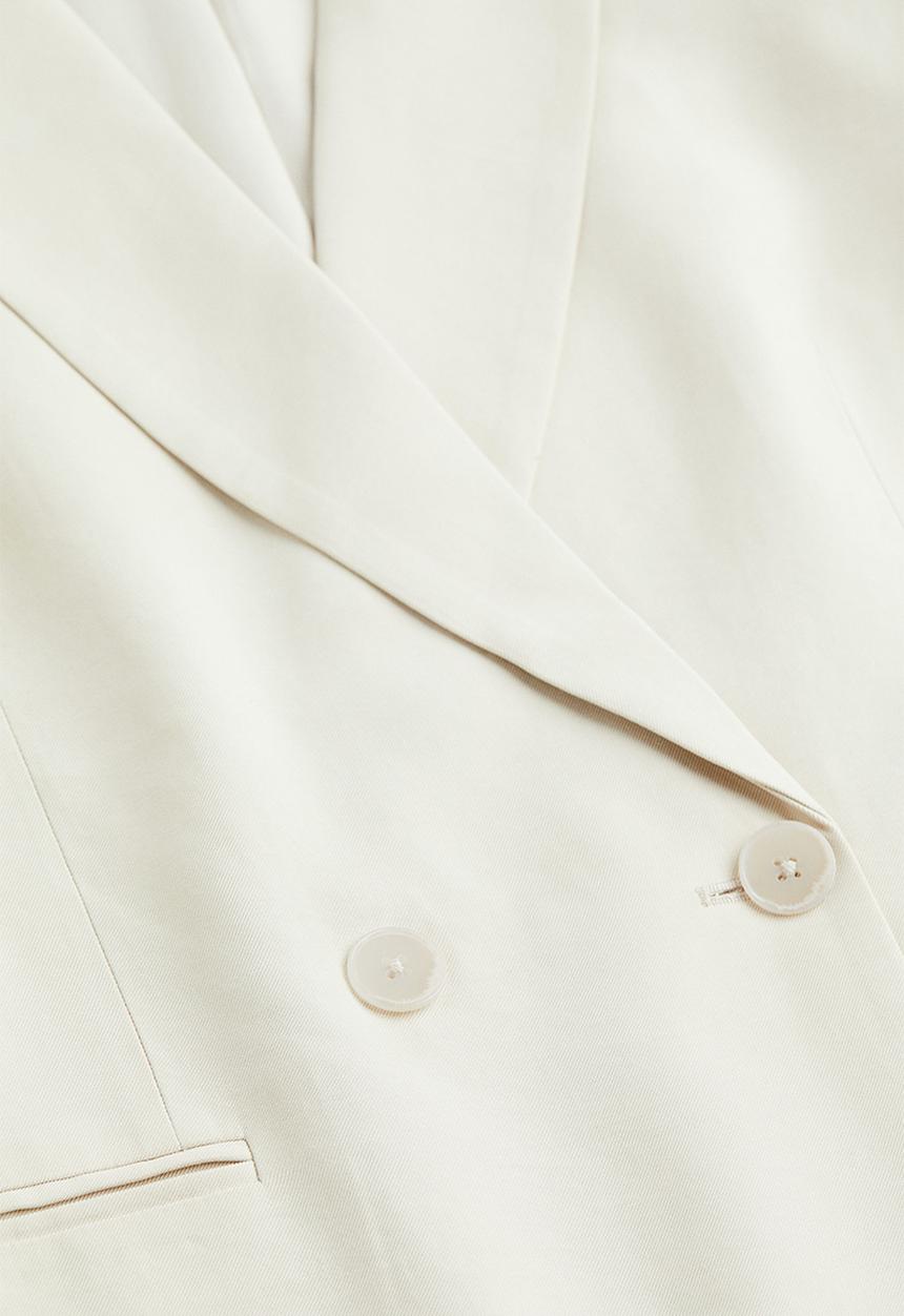 H&M - Double-breasted blazer - light beige