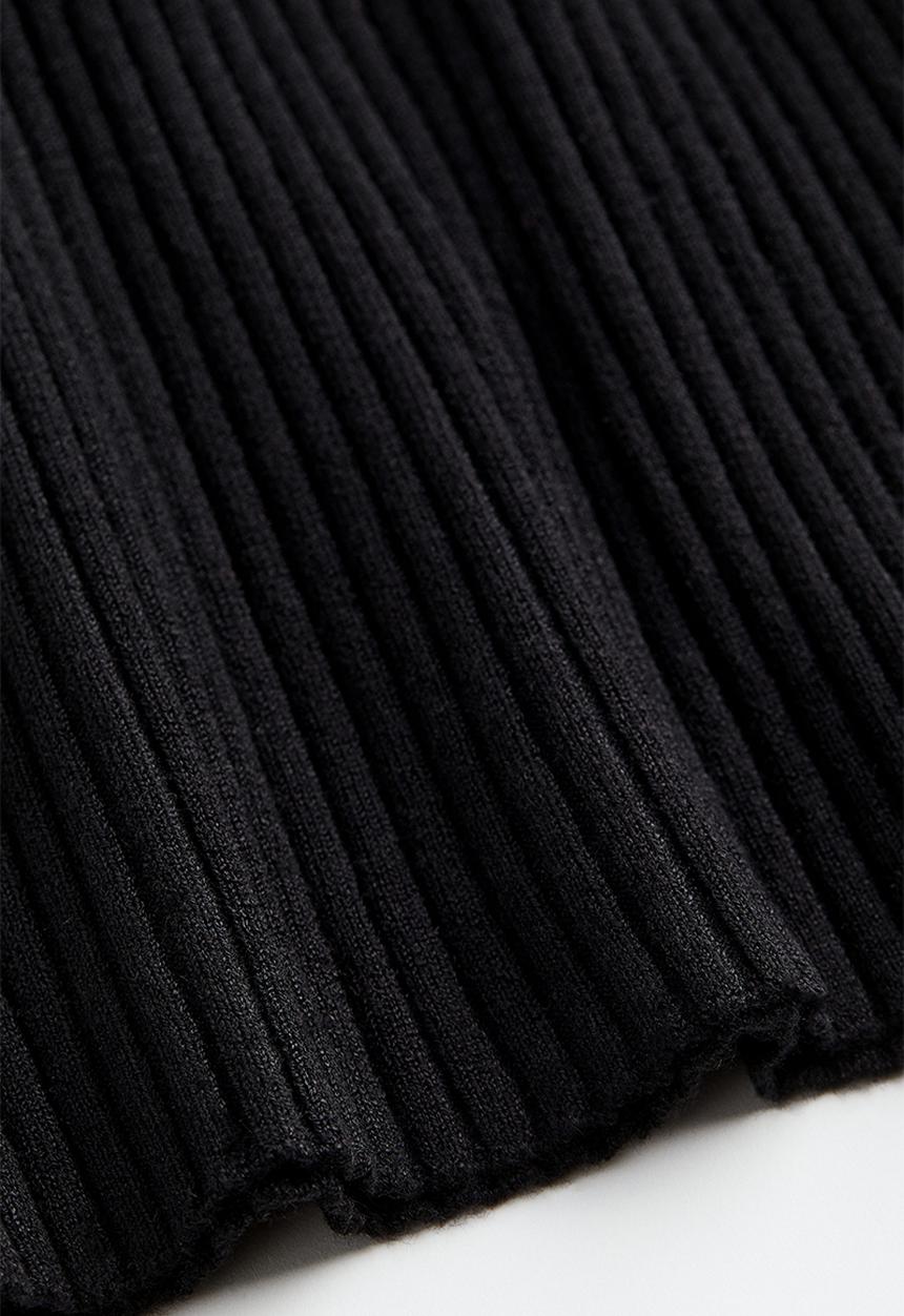 H&M - Rib-knit vest top - black