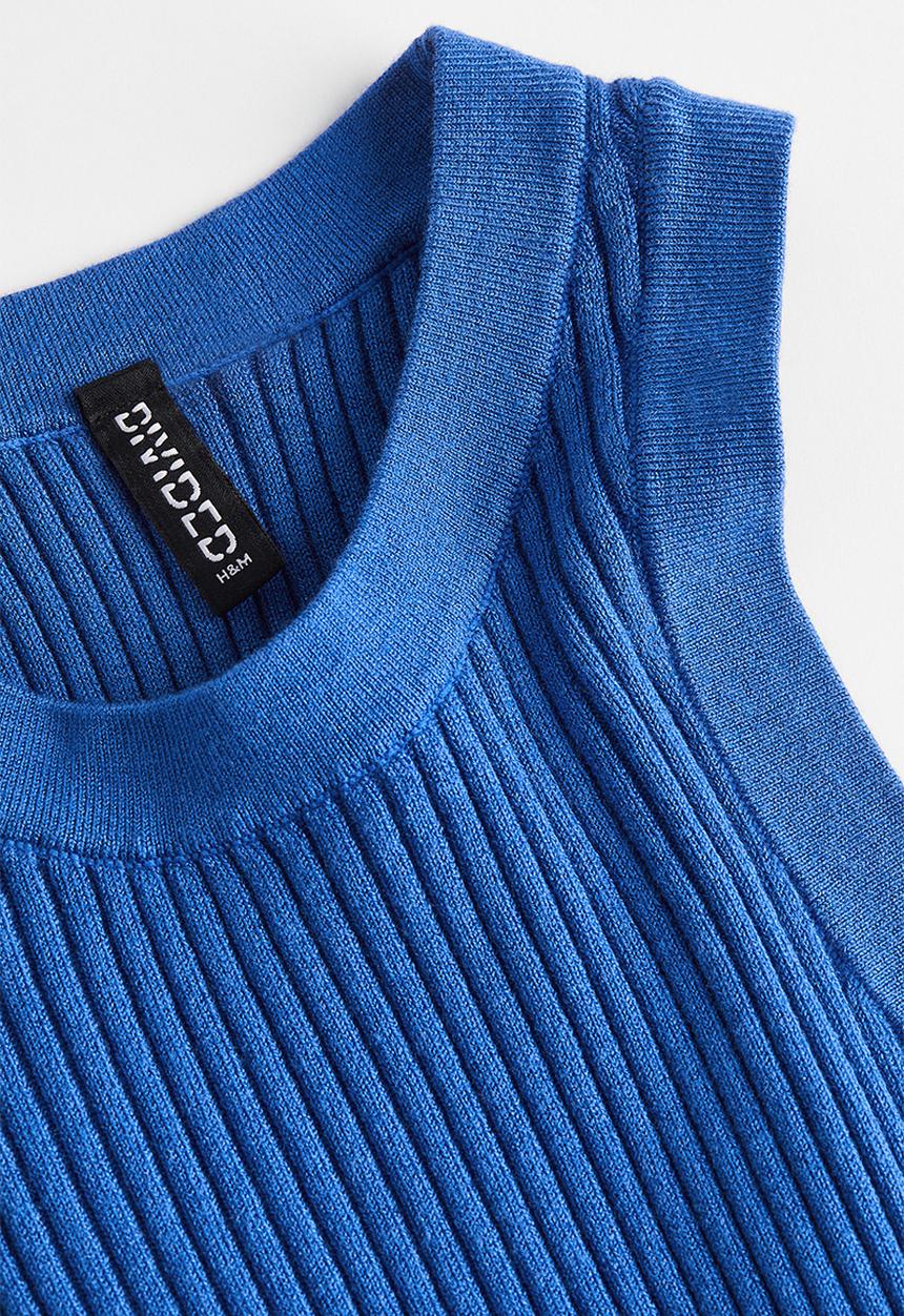 H&M - Rib-knit vest top - bright blue