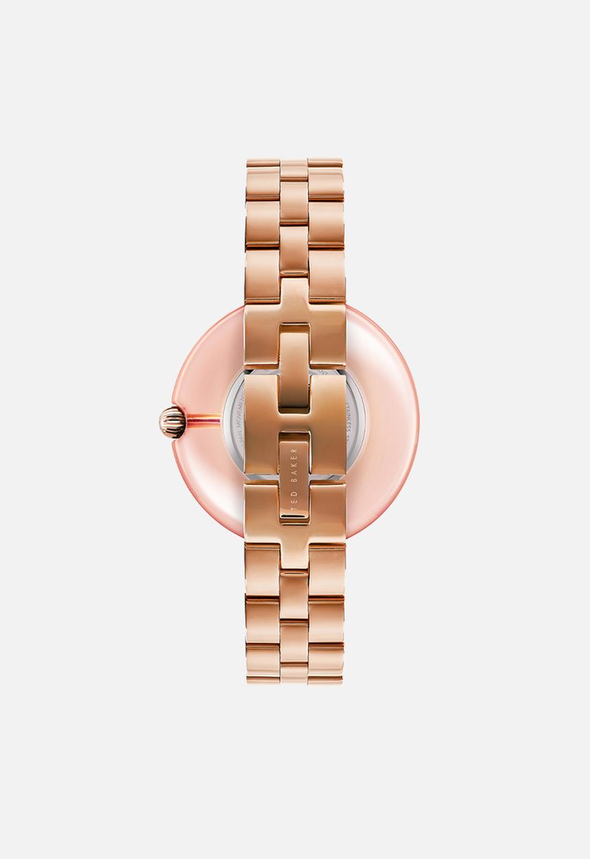 Ted Baker - Acetate case silver dial sst rose gold bracelet