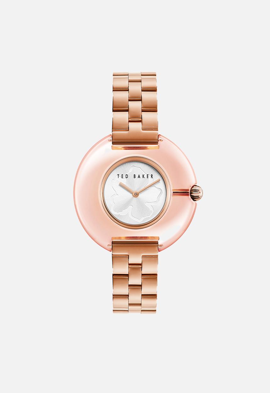 Ted Baker - Acetate case silver dial sst rose gold bracelet
