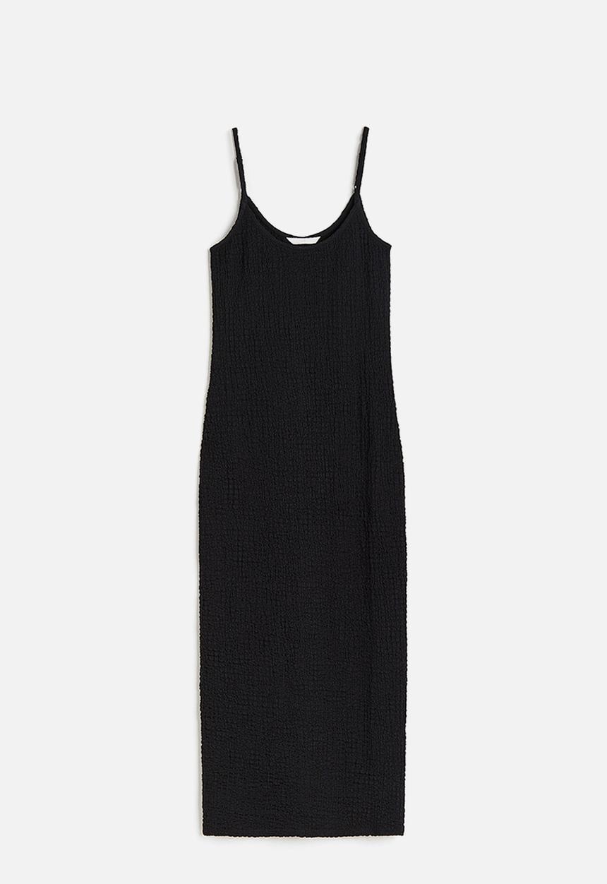 H&M - Crinkled jersey dress - black