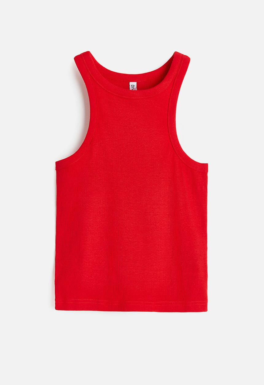 H&M - Cropped vest top - red