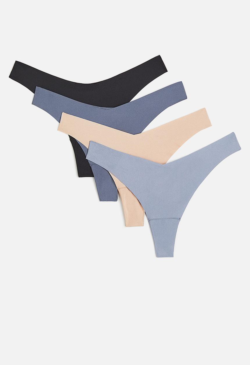 H&M - 4 Pack invisible thong briefs - multi 