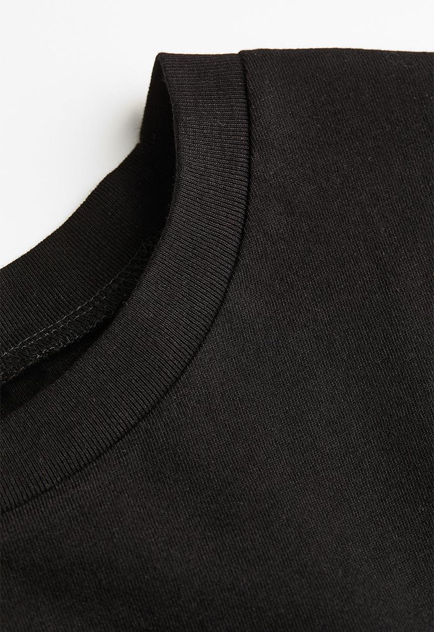 H&M - Fitted T-shirt - black