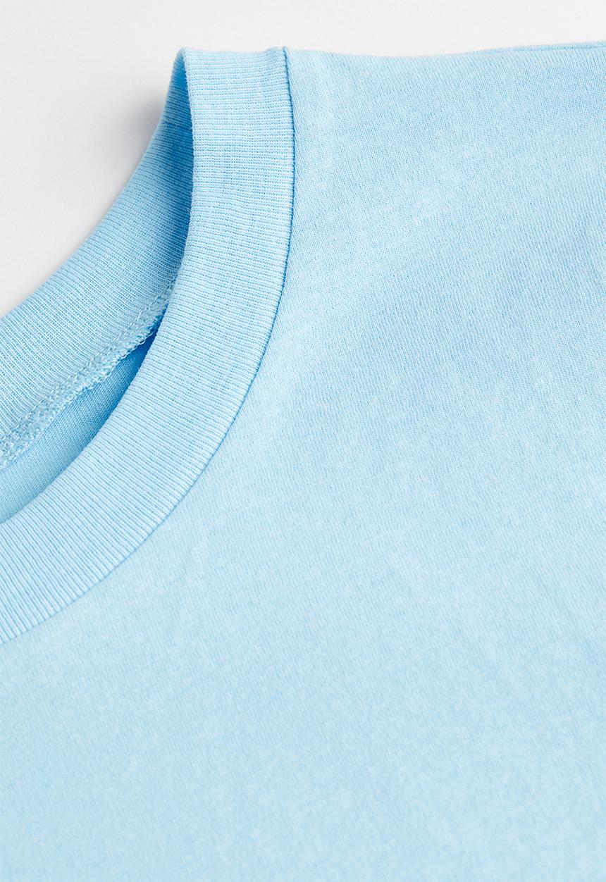 H&M - Fitted T-shirt - light  blue