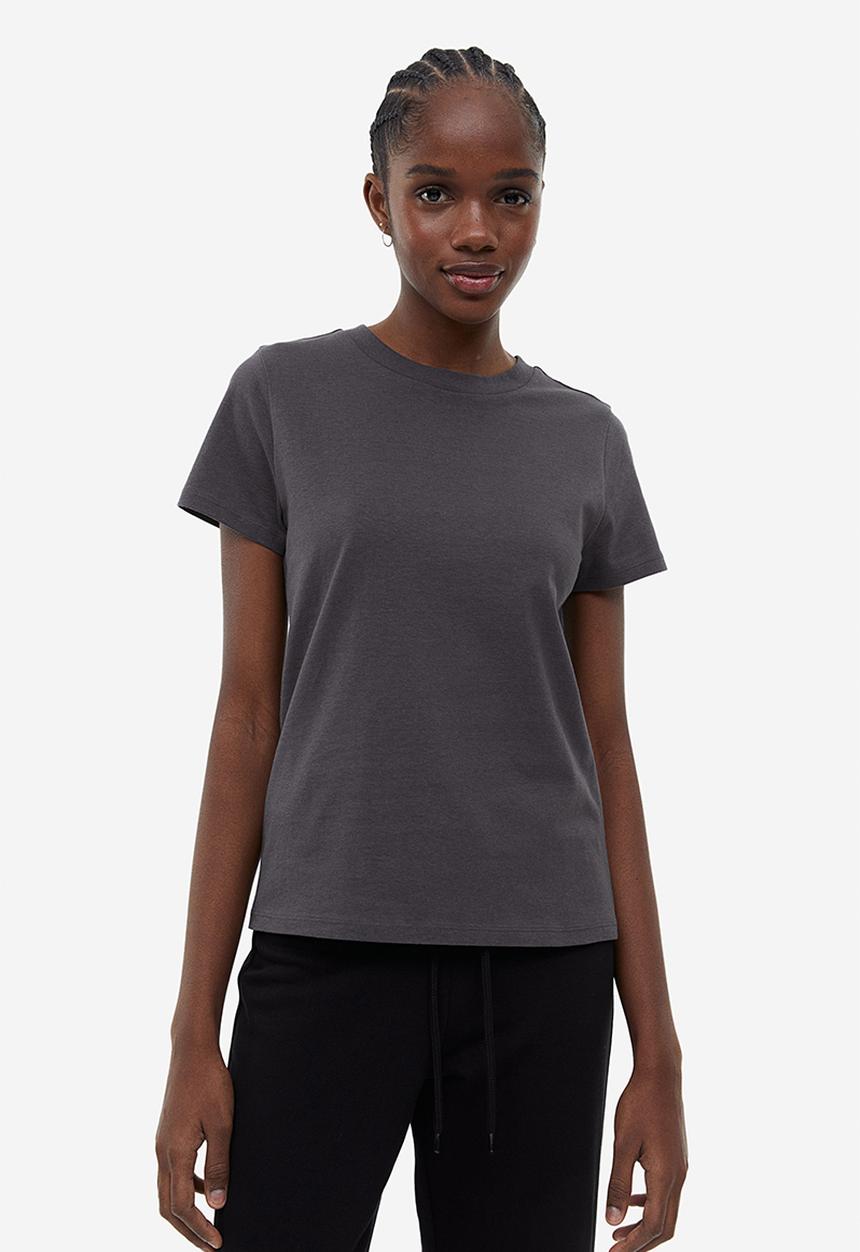 H&M - Fitted t-shirt - grey