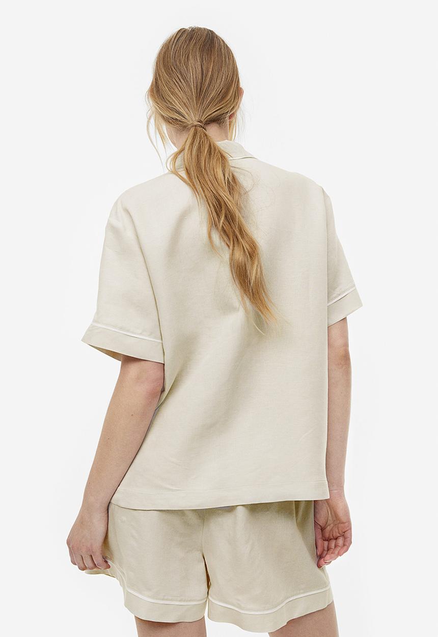 H&M - Linen-blend pyjamas - beige