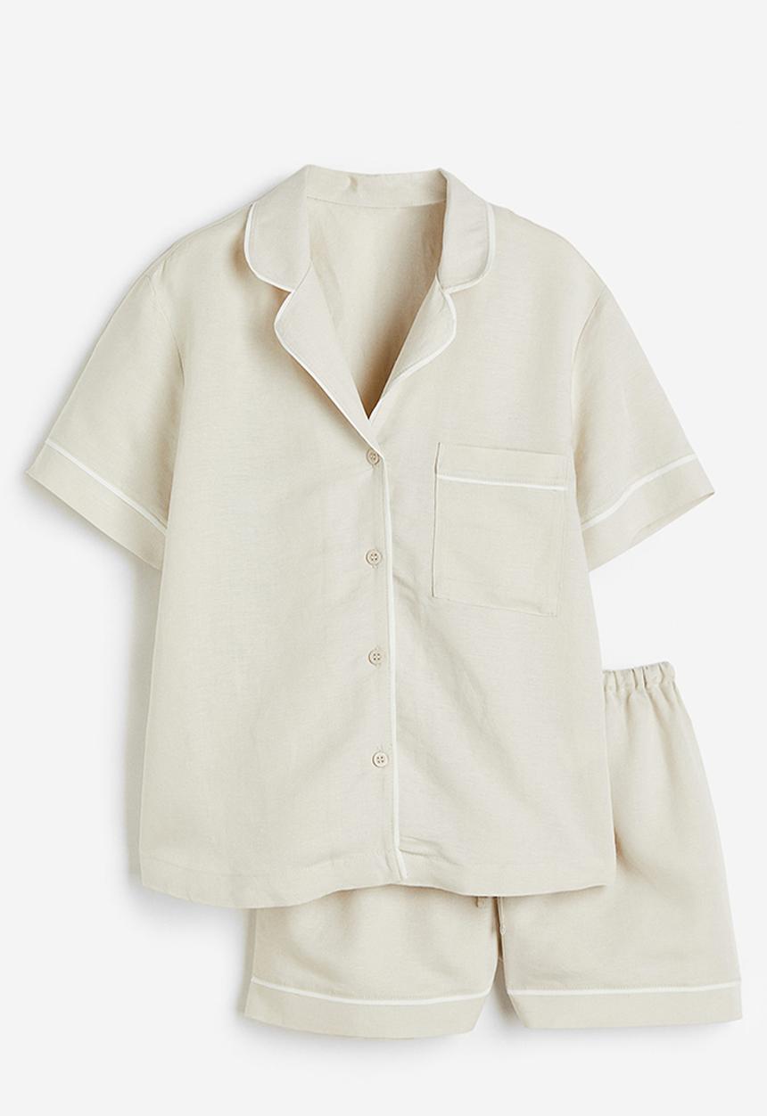 H&M - Linen-blend pyjamas - beige