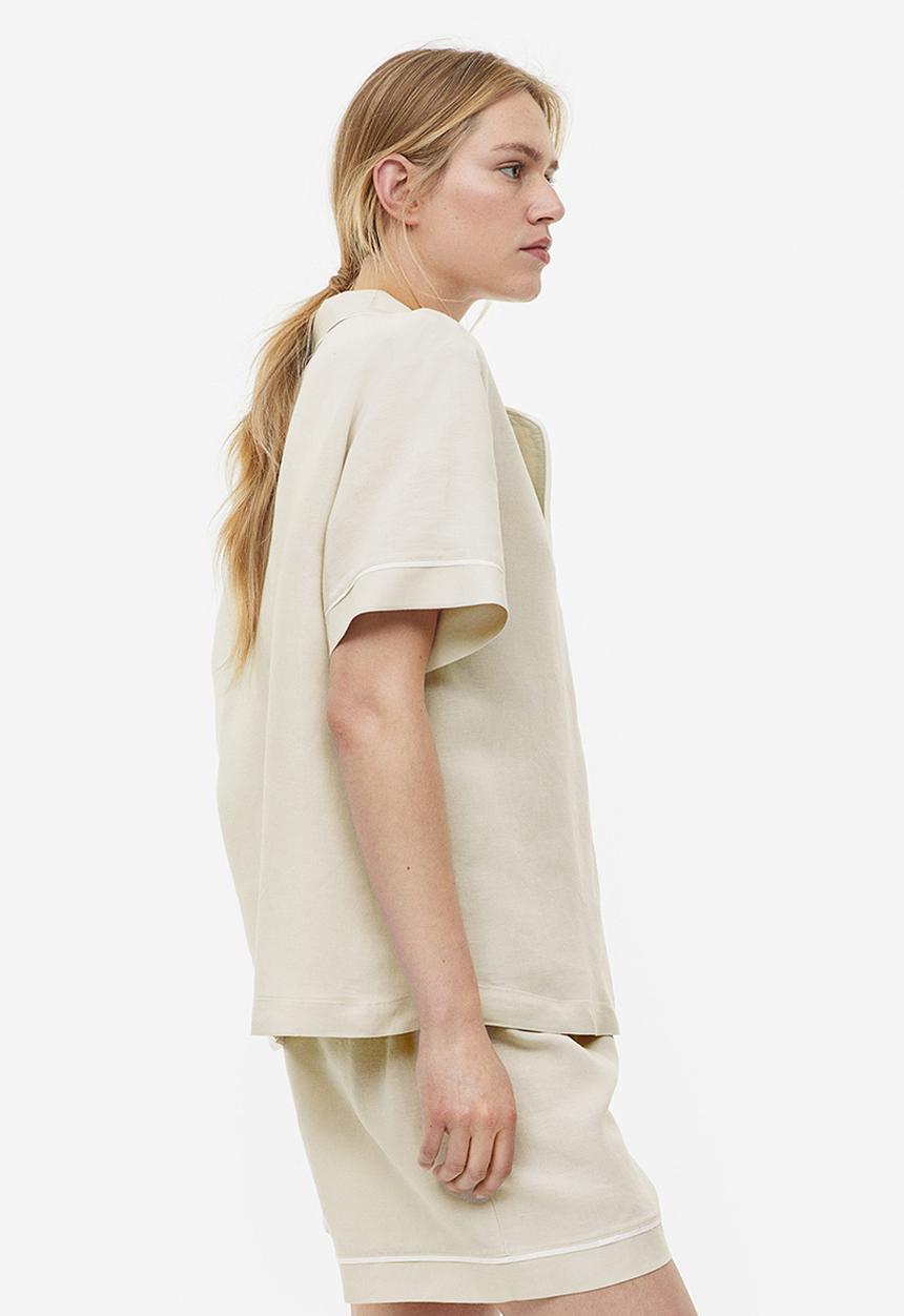 H&M - Linen-blend pyjamas - beige