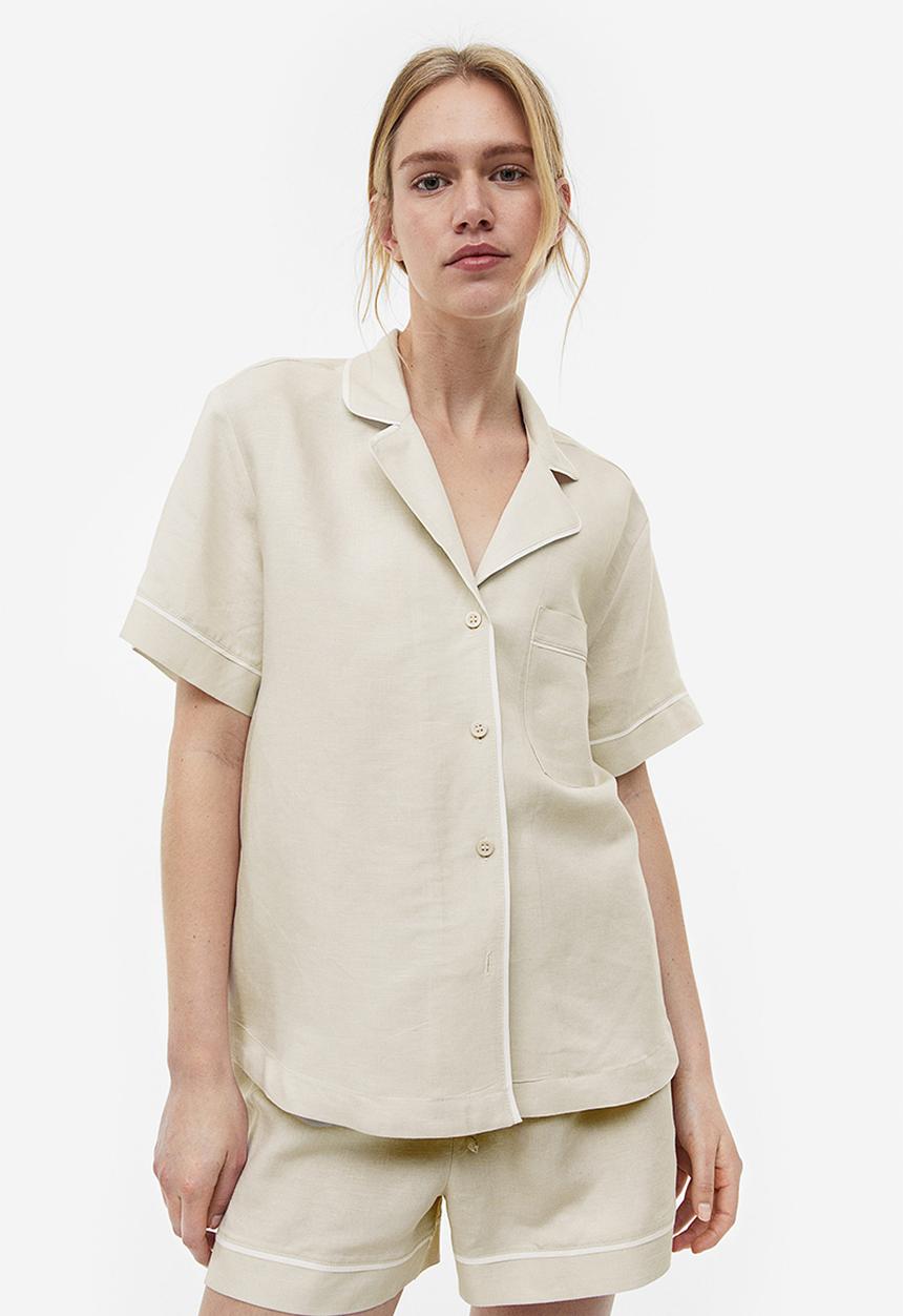H&M - Linen-blend pyjamas - beige