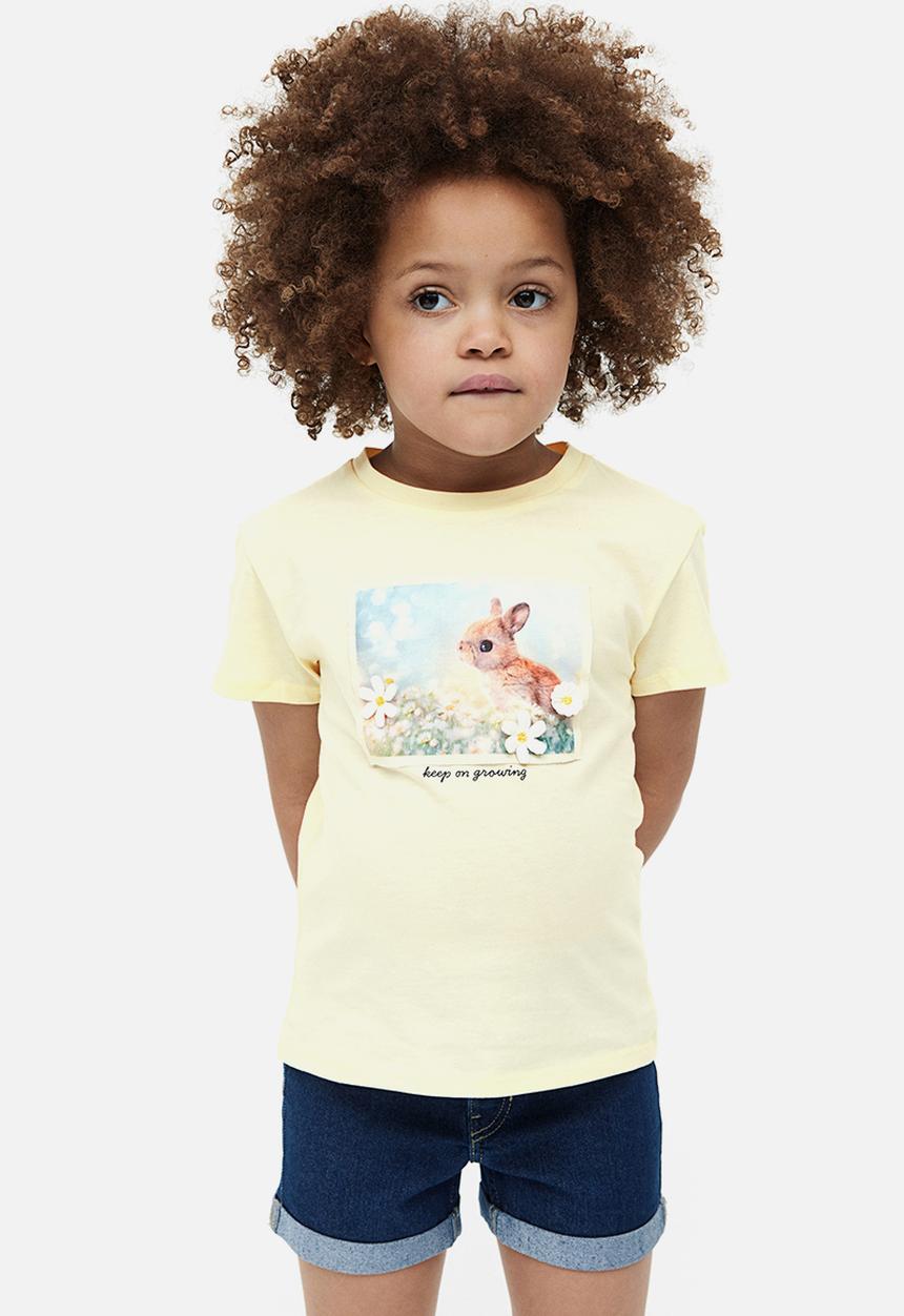 H&M - Top - light yellow/bunny 
