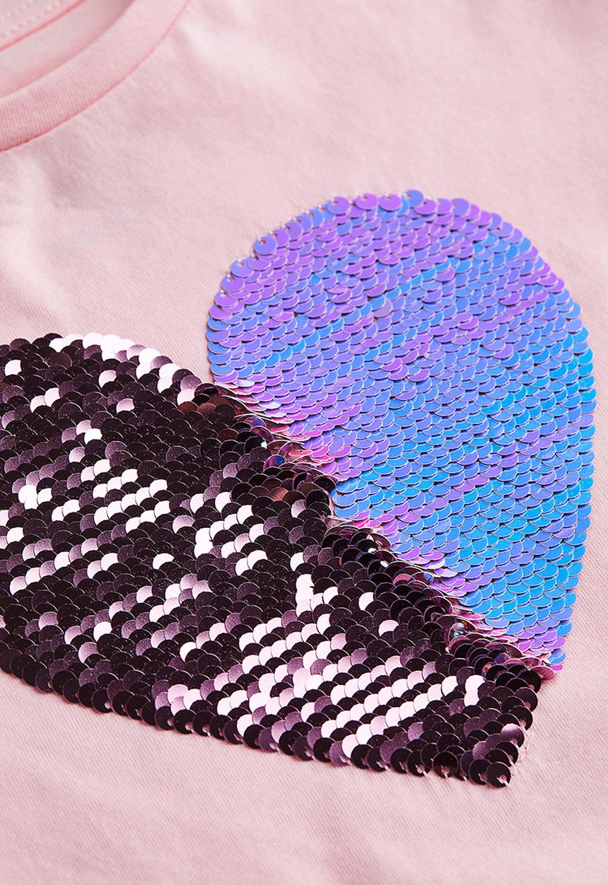 H&M - Top - light pink/heart