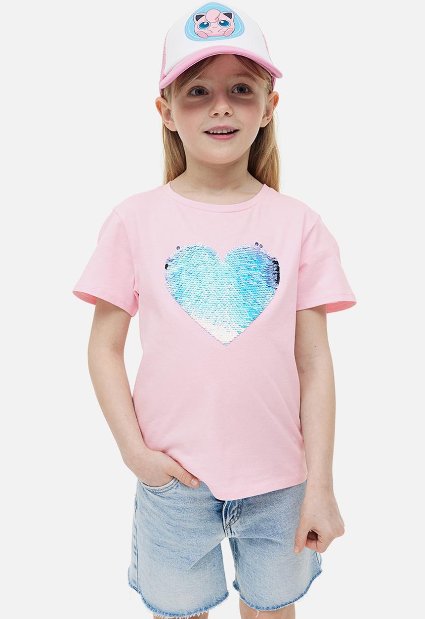 H&M - Top - light pink/heart