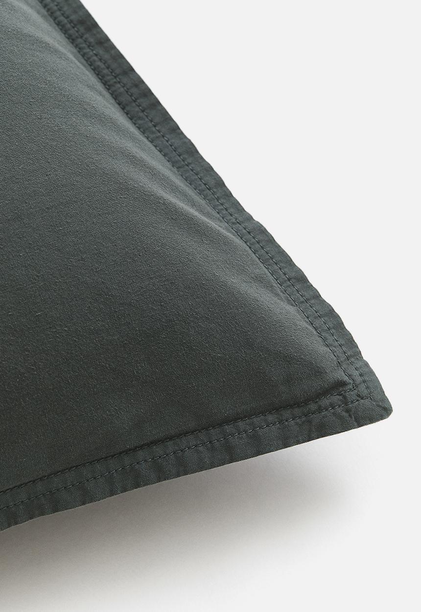 H&M - Cotton pillowcase - dark grey 