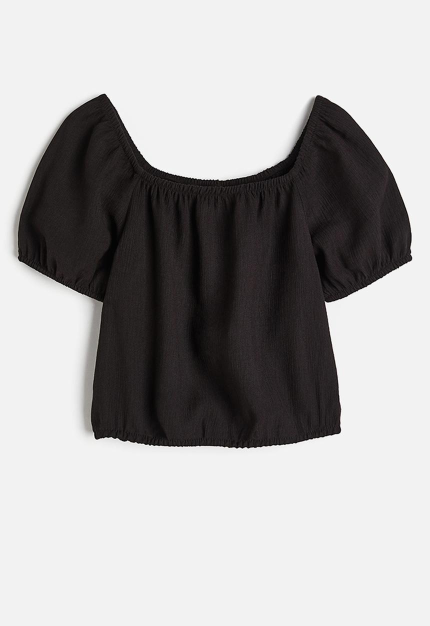 H&M - Raglan-sleeved blouse - black